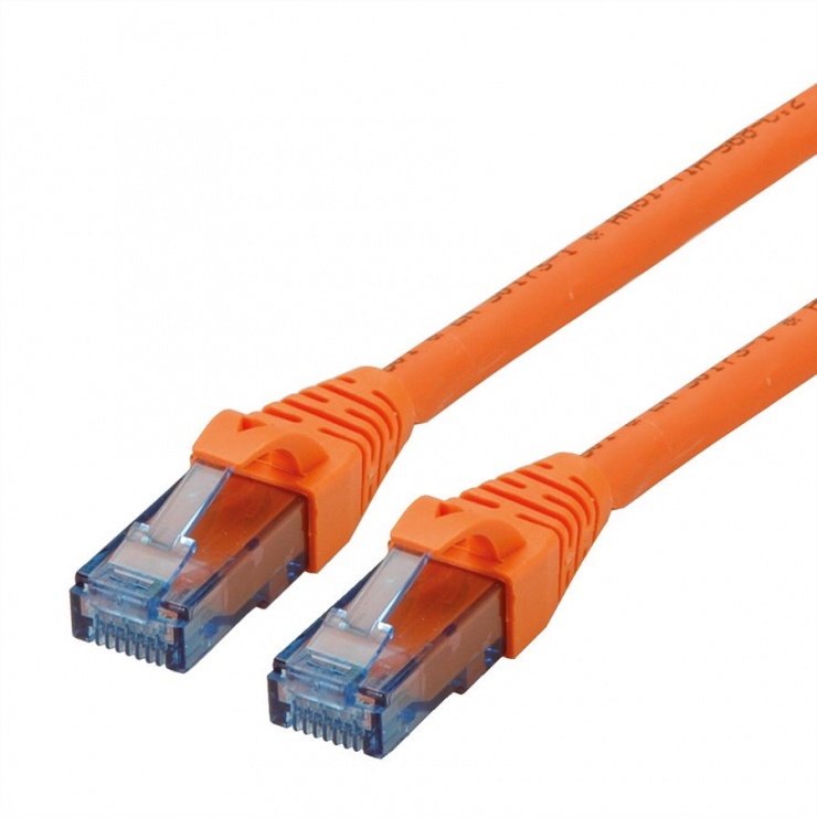 Imagine Cablu de retea UTP Patch Cord Cat.6A Component Level LSOH orange 0.3m, Roline 21.15.2988