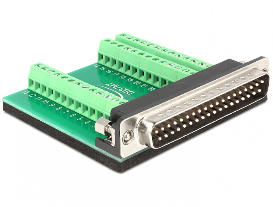 Imagine Adaptor D-Sub 37 pini T la bloc terminal 39 pini, Delock 65320