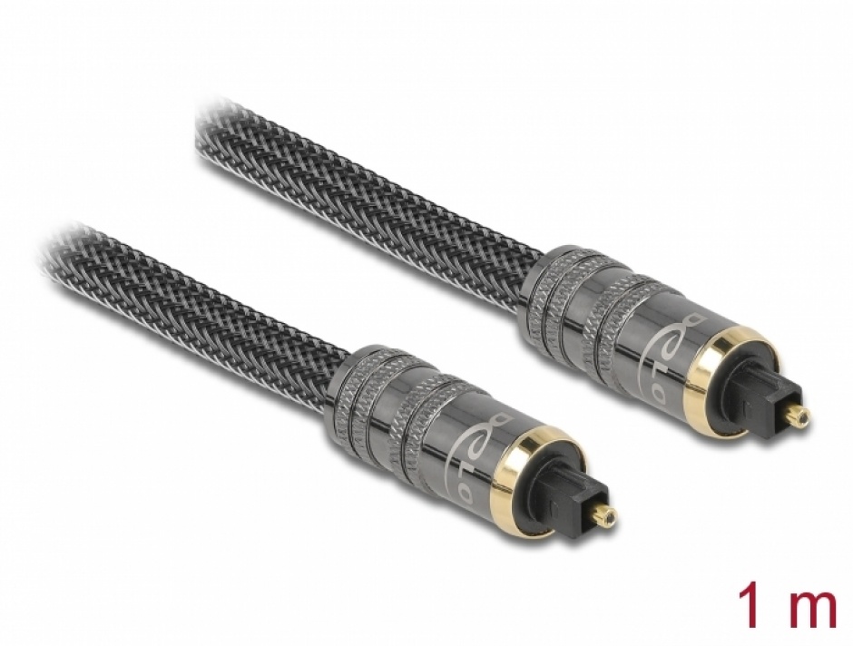 Imagine Cablu audio optic SPDIF Toslink 1m Antracit, Delock 86983