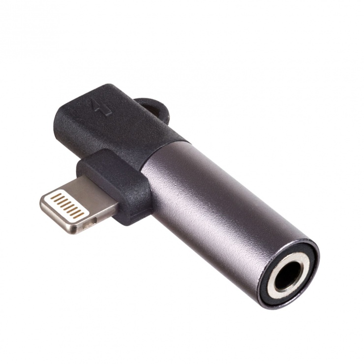 Imagine Adaptor Lightning la Lightning + jack 3.5mm T-M, AK-AD-63