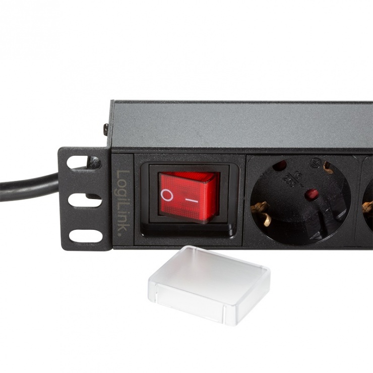 Imagine Prelungitor PDU 19" 9 prize Schuko 2m Switch ON/Off, Logilink PDU9C02