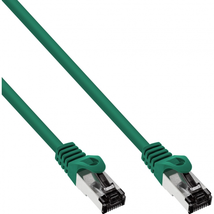 Imagine Cablu de retea RJ45 S/FTP PiMF Cat.8.1 LSOH 1m Verde, InLine IL78801G