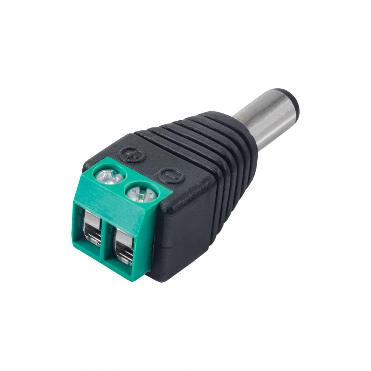Imagine Adaptor DC 5.5 x 2.1 mm UTP CCTV tata la terminal bloc, AK-SC-16