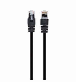 Cablu de retea UTP cat 5e 0.5m Negru, Spacer SP-PT-CAT5-0.5M-BK