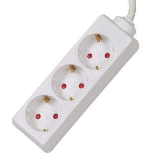 Prelungitor cu 3 prize 1.5m alb, Spacer PP-3-15