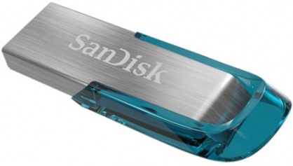 Stick USB 3.0 64GB SanDisk Ultra Flair Albastru, SDCZ73-064G-G46B