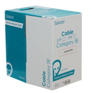 Rola cablu de retea RJ45 FTP cat 5e 305m Cupru, Spacer SP-RCAT5FTPCU 