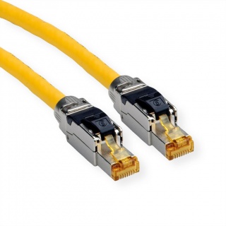 Cablu de retea RJ45 S / FTP- (PiMF-) Cat.8 LSOH fir solid Galben 2m, Roline 21.15.1852