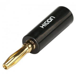 Conector banana negru, HICON HI-BM01-BLK