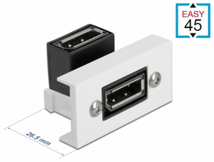 Modul Easy 45 Displayport 8K30Hz M-M unghi 90 grade 22.5 x 45 mm, Delock 81306