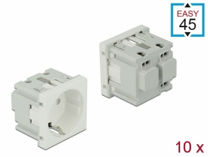 Set 10 prize pentru carcasa Easy 45 Alb 45 x 45 mm, Delock 81320