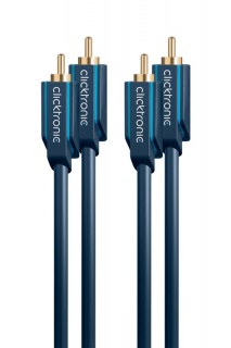 Cablu audio 2 x RCA la 2 x RCA T-T 10m, Clicktronic CLICK70383