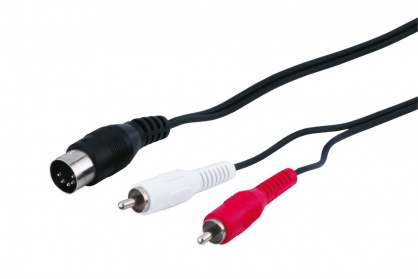 Cablu DIN 5 pini la 2 x RCA T-T 1.5m, Goobay G50014