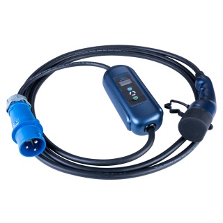 Cablu de incarcare masini electrice 3 pini Type 2 LCD 1 faza 32A 7.2kW 5m, AK-EC-14